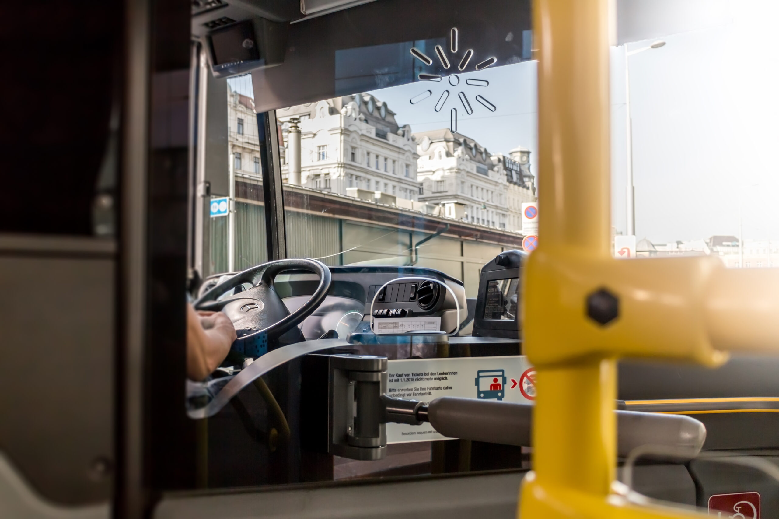 Glass Barrier for bus Driver